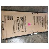 Andersen 2000 Series 36 in. x 80 in. White Universal Full View Retractable Aluminum Storm Door with Brass Hardware  Customer Returns See Pictures