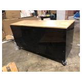 Husky Tool Storage 72 in. W Standard Duty Gloss Black Mobile Workbench Tool Chest    Customer Returns See Pictures