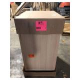 Home Decorators Collection Franklin 18. in. W x 24 in. D x 34.5 in. H Assembled Plywood Wall Bridge Kitchen Cabinet in Vanguard Oak with Soft Close   Customer Returns See Pictures