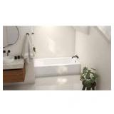 Bootz Industries Aloha 60 in. x 30 in. Alcove Soaking Bathtub with Right Drain in White slight damage    Customer Returns See Pictures