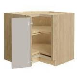 Home Decorators Collection Franklin 36 in. W x 24 in. D x 34.5 in. H Assembled Plywood Corner Lazy Suzan Base Kitchen Cabinet in Vanguard Oak LH  Customer Returns See Pictures