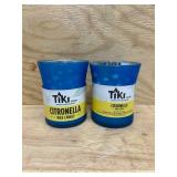 TIKI BRAND PARADISE IN YOUR BACKYARD  CITRONELLA WAX CANDLE (lot of 2)