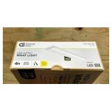 Commercial Electric 1-Pack 4 ft. 5200 Lumens LED Wraparound Light Garage Shop Light Office Warehouse Lighting 120-277V 4000K Bright White