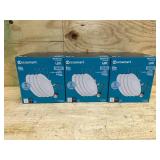 Ecosmart 4 Pack Daylight Integrated LED 6 in White Canless New Construction Remodel Dimmable Recessed Light Trim (lot of 3)