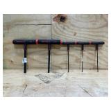 Eklind T-handle hex keys (lot of 5)