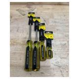 Differently sized Stanley Screwdrivers (lot of 4)