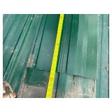 Green Corrugated Metal Panels and Ridge Cap