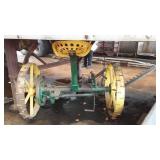 John Deere Sickle Mower Z543H, Wheels are 31 in. Diam., 5 ft. Blade