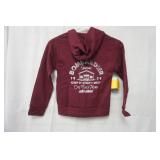 Kids Ski-Doo Bombardier Zip-Up Hoodie (Burgundy)