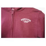 Kids Ski-Doo Bombardier Zip-Up Hoodie (Burgundy)
