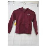 Kids Ski-Doo Bombardier Zip-Up Hoodie (Burgundy)