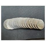 Fifteen Eisenhower Dollars: 7 different varieties (1972-D was labeled as "Silver Plated")