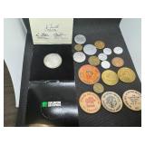 19 Assorted Tokens, including two 1976 Vikings NFC Champion Tokens