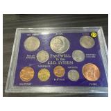 Retired British Coin Set in Holder: 10 coins
