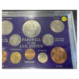 Retired British Coin Set in Holder: 10 coins