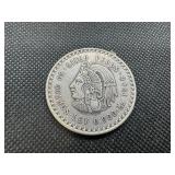 1948 Mexico Cinco Pesos Silver Coin: 0.8681 Oz. of Silver