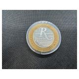 Limited Edition Riviera Hotel and Caino $10 Gaming Token-- Approx 0.60 Oz. of .999 Silver