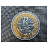 Limited Edition Riviera Hotel and Caino $10 Gaming Token-- Approx 0.60 Oz. of .999 Silver