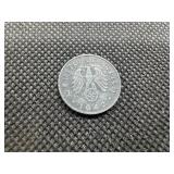1942 Reichspfennig Nazi Germany WW II Coin with Swastika