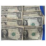 25 Circulated 1963B $1.00 Notes