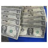 25 Circulated 1963B $1.00 Notes