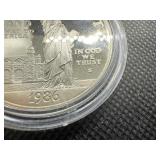 1986-S Proof Statue of Liberty Commem. Silver Dollar