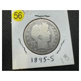 Better Date 1895-S Silver Barber Half Dollar (Greybook Wholesale price for a G4 is $40)