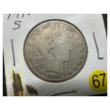 1910-S Silver Barber Half Dollar