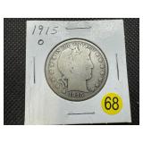 1915-D Silver Barber Half Dollar