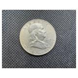 1957-D Silver Franklin Dollar