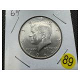 1964 90% Silver Kennedy Half Dollar