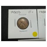 3 Wheat cents including 1916S