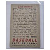 Clint Hartung 1951 Bowman #234 - New York Giants Vintage Baseball Card