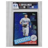 Cody Bellinger 2020 Topps Update 1985 Chrome Silver Pack Black Refractor #CPC11 HGA Graded 9.5 & Numbered 68/199 - Los Angeles Dodgers Baseball Card