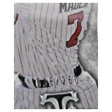 Joe Mauer 2015 Topps Emerald Triple Threads #35 and Numbered 38/250 - Minnesota Twins Baseball Card