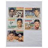 Lot of 5 Vintage 1956 Topps Baseball Cards Featuring Wayne Terwilliger, Bob Keegan, Bobby Avila, Virgil Trucks, and Ronnie Kline