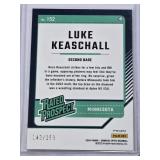 Luke Keaschall Rookie 2024 Panini Donruss Optic Prizm Rated Prospect #152 and Numbered 143/199 - Minnesota Twins Baseball Card