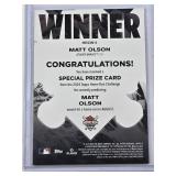Matt Olson 2024 Topps Home Run Challenge Winner Purple SP #HRCW-5 and Numbered 473/607 - Atlanta Braves Baseball Card