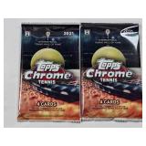 Lot of 2 Unopened 2021 Topps Chrome Tennis Card Packs