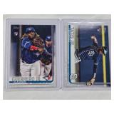 Lot of 2 Baseball Cards Featuring Vladimir Guerrero Jr. and Fernando Tatis Jr. Rookie Cards