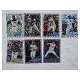 Lot of 7 2024 Topps Foil Inserts Featuring Jackie Robinson, Willie Mays, Carlos Correa, Frank Thomas, Ichiro, Bryce Harper, and Clayton Kershaw