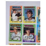 Lot of 32 Vintage 1975 Topps Baseball Cards Featuring Bill Freehan, Ross Grimsley, Wayne Garrett, and Others