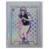 J.J. McCarthy Rookie 2024 Panini Phoenix Contours Refractor #CON-JMY - Minnesota Vikings Football Card