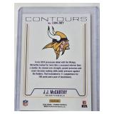 J.J. McCarthy Rookie 2024 Panini Phoenix Contours Refractor #CON-JMY - Minnesota Vikings Football Card