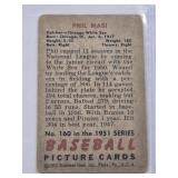Phil Masi 1951 Bowman #160 - Chicago White Sox Vintage Baseball Card