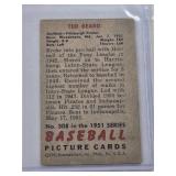 Ted Beard 1951 Bowman #308 - Pittsburgh Pirates Vintage Baseball Card