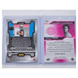 Lot of 2 Bryce Young Football Rookie Cards featuring Panini Prizm and Goodwin Champions Pink Wave