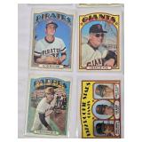 Lot of 50 Vintage 1972 Topps Baseball Cards Featuring Players Like Mike Cuellar and Ron Bryant