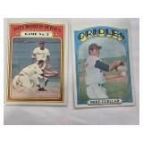 Lot of 50 Vintage 1972 Topps Baseball Cards Featuring Players Like Mike Cuellar and Ron Bryant