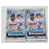Lot of 2 Unopened 2022 Bowman Chrome Baseball Card Packs